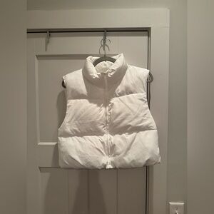 White Women's Puffer Vest